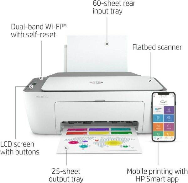 HP DeskJet 2722 All-in-One Wireless Color Inkjet Printer